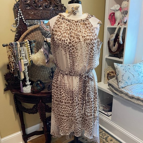 J.B.S. Dresses & Skirts - JBS NWOT 22W Brown & Cream Leopard Animal Print Dress!